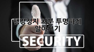행정정지 처분, 투명하게 알아보기
